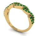 thumbnail image 2 of 0.495 ctw Wedding Band for Women - 18K yellow Gold Simulated Emerald Stackable Eternity Ring, 2 of 6