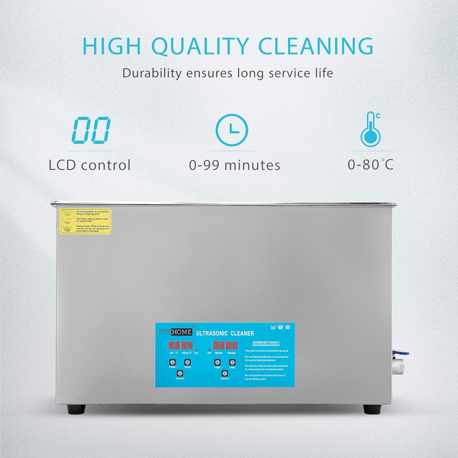 SPECSTAR Professional 22L Portable Touch Controllable Electric Ultrasonic Cleaner Machine with Digital Timer and Heater for Parts Jewelry Watch Coin Glass Circuit Board