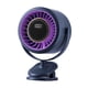 thumbnail image 2 of Ventilador portátil con clip, 6 velocidades, recargable por USB, pantalla digital, ligero azul, 2 of 9