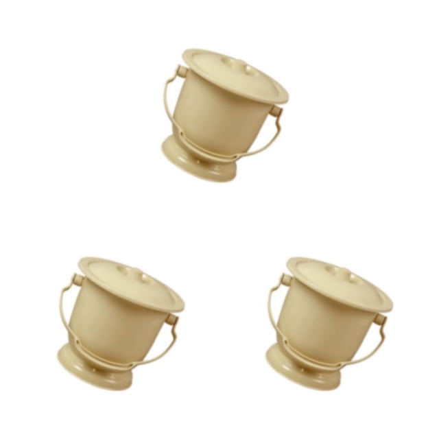 Vogacara Chamber Pot with Lid Bedpan Spittoon Indoor Handle with Bucket Type1 NO1