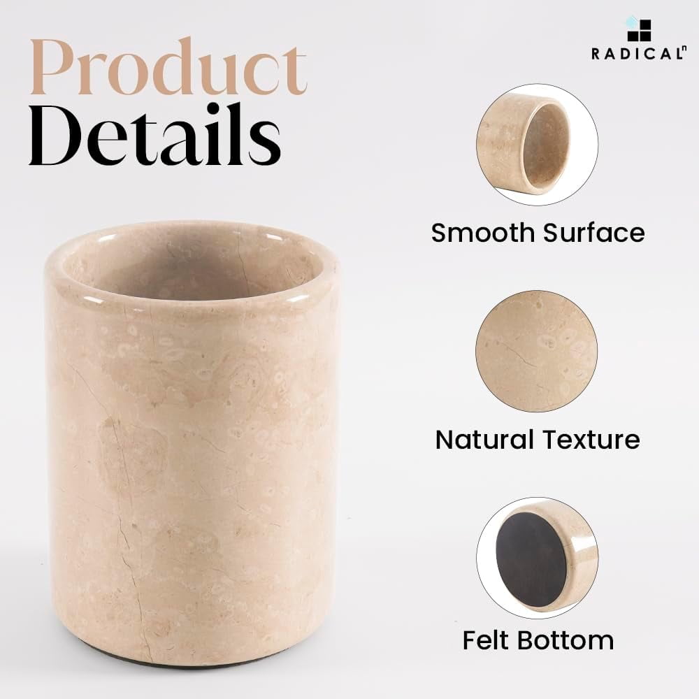 Radicaln Marble Wine Chiller Bucket 6.5 inches Verona Handmade Champagne Chiller For Bar Accessories, Ideal Beverage Cooler and Wine Bottle Holder For Home Bar, Small Cooler and Wine Bucket