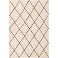 thumbnail image 2 of White with Black Indian Handmade Braided Daimond Design Area Rug 6 x 6 Feet Square (183 cm x 183 cm), For Living Room, Bedroom, Dining Room, Hallways & Entryways, 2 of 4
