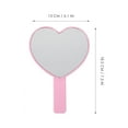 thumbnail image 2 of 2 Pcs Heart-shaped Handheld Makeup Mirror Lovely Portable Compact Mirror, 2 of 9
