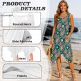 thumbnail image 2 of HELLHERO Sleeveless Sundress, Floral Theme Side Pockets Summer Sleeveless Dress, Pleated Round Neck Summer Sleeveless Dresses for Outdoor Beach Vacation, 2 of 8