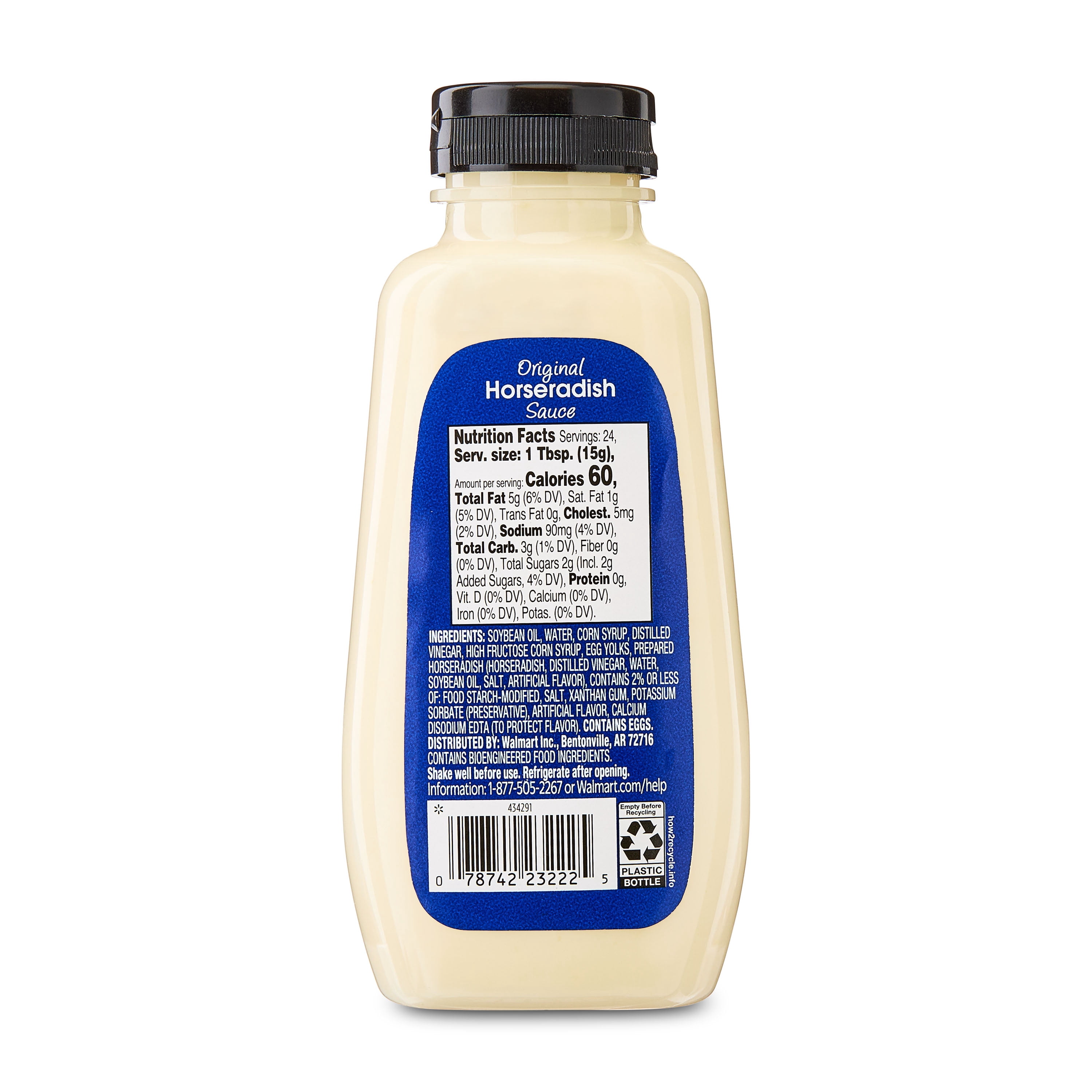 Great Value Original Horseradish Sauce, Spicy and Zesty, 12 oz