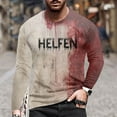 thumbnail image 2 of Problem Gelst Imprimé Homme Thème Halloween Décontracté Col Rond Graphique Sang Chemise Grande Taille Couleur Unie Manches Courtes, 2 of 6