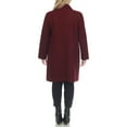 thumbnail image 3 of White Mark Women's Long Sleeve Classic Double-Breasted Walker Coat, 3 of 6
