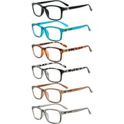 6 Pack Reading Glasses Blue Light Blocking with Spring Hinges Colorful Computer Readers for Women Men Fashion 

Eyeglasses