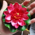 thumbnail image 5 of Promotion Clearance 3.94 Inch Artificial Flower Simulation Lily Fake Flower Pool Fish Tank Decoration Simulation Flower Water Lily Fake Lily, Pink, 5 of 6