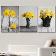 thumbnail image 2 of wall26 - Yellow Flowers in Vases - Canvas Art Wall Art - 16"x24" x 3 Panels, 2 of 5