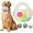 White, variant on Dog Calming Ball with Handle – Squeaky Floating Dog Toy for Interactive Toss and Fetch Play, Treat Dispensing Rubber Football-Shaped Chew Toy for Medium to Large Breeds