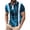 Blue, variant on YAYUBA Men Polo Shirts Button Up V Neck Big and Tall Sport Ribbed Collared Tee Quick Dry Athletic Fit Active Fit Golf Vacation Shirt