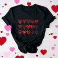 thumbnail image 4 of Goodtrade8 Plus Size Valentines Womens Tops Short Sleeve Valentines Women Heart Printed Casual Love Crew Neck Shirts for Women, 4 of 7