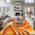 thumbnail image 5 of Orange Yellow Area Rug 5x7 Washable Rug Non Slip Modern Ombre Abstract Aesthetic Art Large Area Rug Soft Stainresistant Indoor Floor Carpet for Living Room Bedroom Home Office Dining Room Nursery, 5 of 8