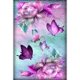 thumbnail image 1 of Pintura al óleo de flores y mariposas por números DIY lienzo arte de pared imagen artesanal FLhrweasw Nuevo, 1 of 9