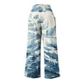 thumbnail image 5 of SwiftWear Wide Leg Pants Women Casual Comfortable Trendy Printing Pockets Pleated Elastic High Waist Straight Loose Pants L, 5 of 5