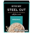 thumbnail image 2 of (4 pack) Better Oats Original, Steel Cut Oatmeal, Flax Seed, Instant Oatmeal, Hearty 10 Packets, 11.6 oz Box, 2 of 12