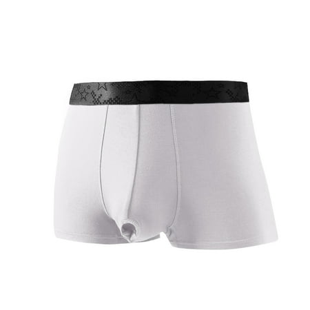 

eczipvz Mens Boxer Briefs Men s Underwear Boxer Briefs Pack Cotton ComfortSoft Boxer Brief for Men Moisture-Wicking Breathable White