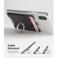 thumbnail image 6 of Ringke Universal Ring Slot Card Holder [Onyx Black] Slim Hard Premium Phone Wallet Attachment, 6 of 8