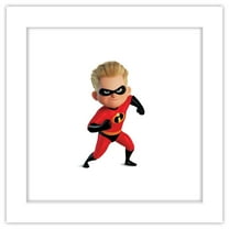 Gallery Pops Disney Pixar The Incredibles 2 - Dash Parr Wall Art, White Framed Version, 12" x 12"