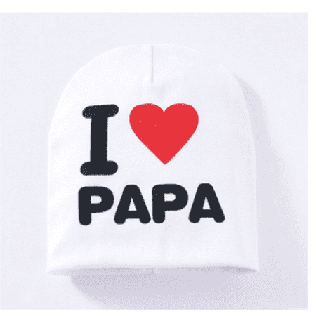 

Amuver Baby Beanie Cap Cute Knitted Warm Letter Love Printing Foldable Hat