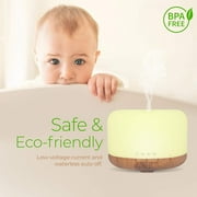 Pure Daily Care 300 ml Aromatherapy Diffuser & 10 Therapeutic Grade Essential Oil Set, Cylinder Lavender Orange