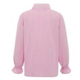 thumbnail image 7 of REDARER Kids Girls Long Sleeve Party Blouses Kids Elegant Ruffled Button Down Shirts School Tops,Size:3-4 Years, 7 of 7