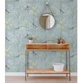thumbnail image 3 of NextWall Arthouse Bird Garden Peel and Stick Wallpaper 20.5 in. W x 18 ft. L - Light Blue, 3 of 8