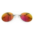 thumbnail image 1 of Matrix Morpheus Retro Men Round Clip On Nose Glasses Rimless Sunglasses, 1 of 1