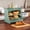 Green, variant on HLR Natural Bamboo Bread Box Kitchen Countertop with Cutting Board and Roll Top, White 2-Tier Large Wood Bread Bin