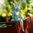 thumbnail image 7 of Sitting Fairy Garden Statue, 5.5 inches Outdoor Garden Fairy Statue Ornaments, Angel Sculpture Realistic Figurine Decor, Antique Resin Craft Home Table Decorations Lawn Yard Art Porch Patio Garden, 7 of 7