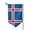 Sharp Corner, variant on Iceland Flag Double Sided Garden Flag for Indoor Outdoor Decorations 12.5 * 18 Inches Square