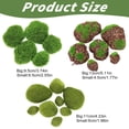 thumbnail image 3 of Jkkant Artificial Mossy Stone Set - Polystyrene Foam Rocks for Fairy Garden, Plant Decor, DIY Crafts (6-Pack), 3 of 9