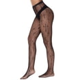 thumbnail image 4 of Intimates Womens High Waisted Fishnet Tights Mesh Fishnet Stockings, 4 of 8