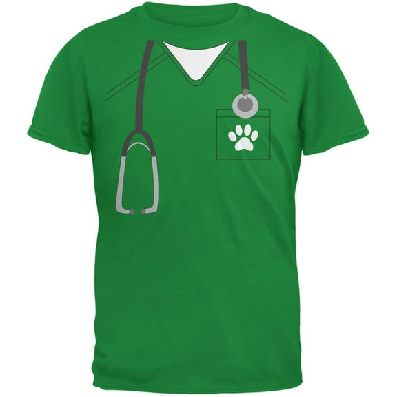 Halloween Vet Veterinarian Scrubs Costume Irish Green Youth T-Shirt - Youth Small