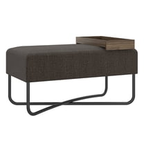 Casabianca Furniture Modern Ace Engineered Wood Bench in Brown