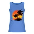 thumbnail image 4 of Dagegui Mens Tank Tops Summer Beach Casual Tees Fashion Sleevelees Round neck Vest Big And Tall Loose Fit Muscle Tanks Sunset Print Tees, 4 of 5