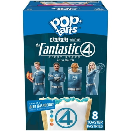 Pop-Tarts Frosted Blue Raspberry Toaster Pastries, Breakfast Food, Shelf-Stable, 13.5 oz (8 Count)