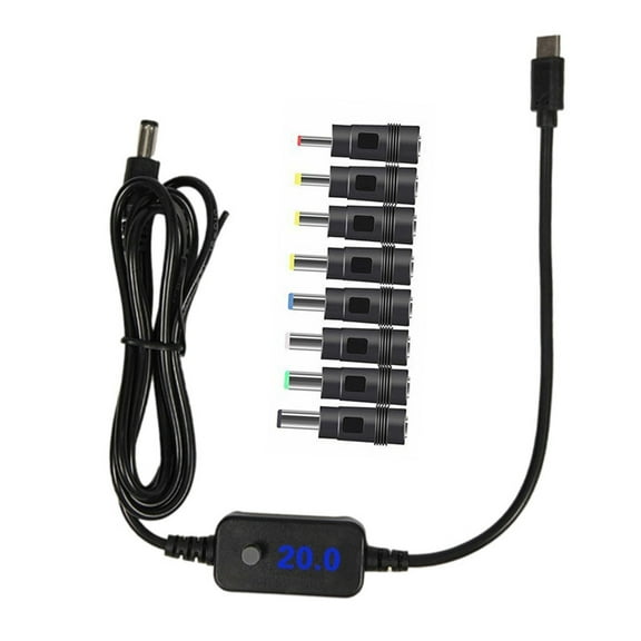 Type C To Power Cable 5V/9V/12V/15V/20V 5 Speed Adjustable Power Delivery Cable Connector For Wifi Router Laptops