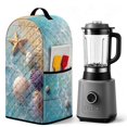 thumbnail image 3 of FOR U DESIGNS Beach Starfish Shell Print Mixer Dust Cover Quilted, Washable, Stain Resistant, with 2 Pockets, Fits Most Stand Mixers & Blender, Kitchen Counter, 3 of 7