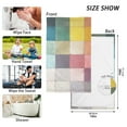 thumbnail image 3 of Coloful Grids Hand Towels Cotton Bath Towels Large Face Towels Absorbent for Bathroom 2 Packs, 3 of 8