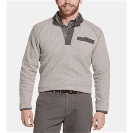 G.H. Bass & Co- Arctic Fleece Snap Mock Gray Size XX-Large