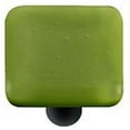 thumbnail image 1 of Olive Green Square Glass Cabinet Knob - Black Post, 1 of 1