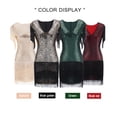 thumbnail image 5 of Summer Dress For Women 1920s Vintage Flapper Great Gatsby Fringe Beaded Dresses Prom Cocktail Prom Sequin Tassels Size S-3XL,Green,L, 5 of 9