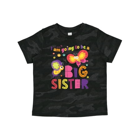

Inktastic Butterflies I Am Going to Be a Big Sister Gift Toddler Toddler Girl T-Shirt