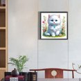 thumbnail image 3 of Con Cuentas Cuadradas 5D DIY Kit Gato Lindo Del Arte 35x35cm, 3 of 9