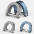 thumbnail image 4 of 3 Sizes High Quality Outdoor Bracelet Buckle Keychain Hook Titanium Alloy Carabiner Shackle Key Ring D Bow Staples Buckles GREY 13MM, 4 of 8