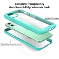 thumbnail image 3 of CellEver Clear Full Body Case for iPhone 11, Heavy Duty Protection with Anti-Slip TPU Bumper and [2 Tempered 9H Glass Screen Protectors] Shockproof Transparent Phone Cover 6.1 Inch (Mint), 3 of 6