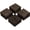 Black-wood grain cross, variant on Yaheetech Pack of 27 Interlocking Deck Tiles, Waterproof Acacia Wood for Patio Garden Poolside, Black