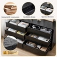 thumbnail image 3 of Ktaxon Fluted 6 Drawer Double Dresser Wood Dresser Storage Cabinet Drawer Organizer Chest of Drawers for Bedroom, Black, 3 of 12